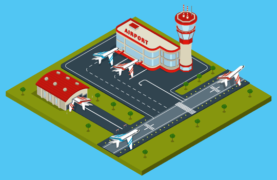 airport illustration