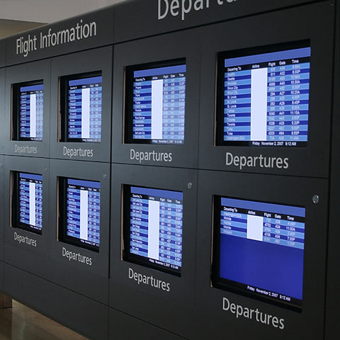 airport flight information display